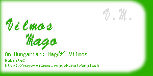 vilmos mago business card